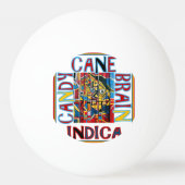 CANDY CANE BRAIN INDICA TISCHTENNISBALL (Rückseite)
