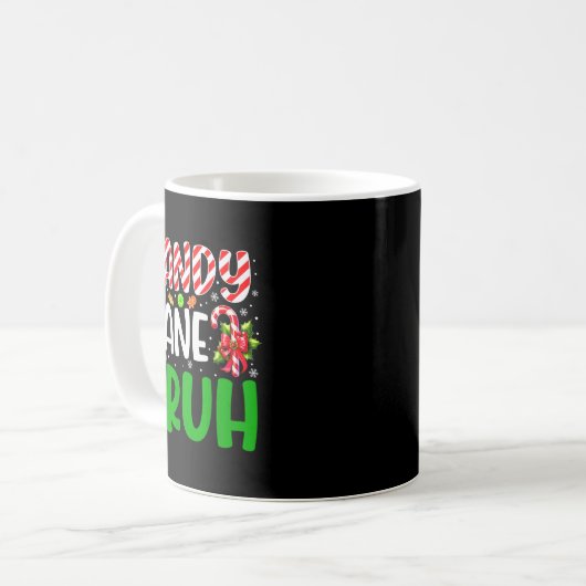 Candy Cane Bruh Funny Christmas Family Matching Xm Kaffeetasse (Vorderseite Links)