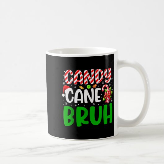 Candy Cane Bruh Funny Christmas Family Matching Xm Kaffeetasse (Rechts)