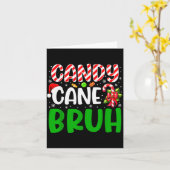 Candy Cane Bruh Funny Christmas Family Matching Xm Karte (Gelbe Blume)