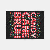 Candy Cane Bruh Tree Light Pjs Christmas Xmas Men Fleecedecke (Vorderseite (Horizontal))