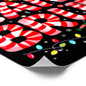 Candy Cane Bruh Tree Light Pjs Christmas Xmas Men  Poster (Ecke)