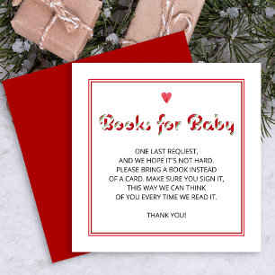 Candy Cane Bücher für Babybettkarte Begleitkarte