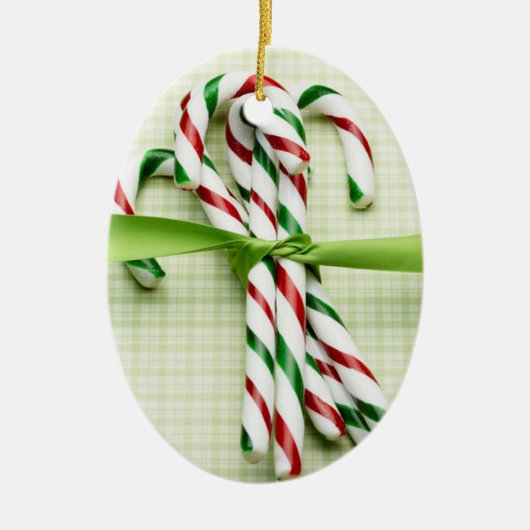 Candy Cane Bundle Keramikornament (Vorne)
