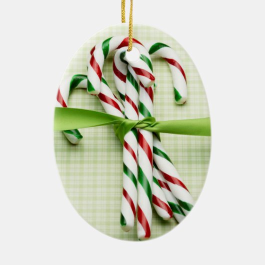 Candy Cane Bundle Keramikornament (Hinten)