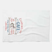 Candy Cane Cafe Holiday Weihnachten Geschirrtuch (Horizontal)