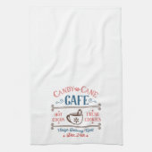 Candy Cane Cafe Holiday Weihnachten Geschirrtuch (Vertikal)