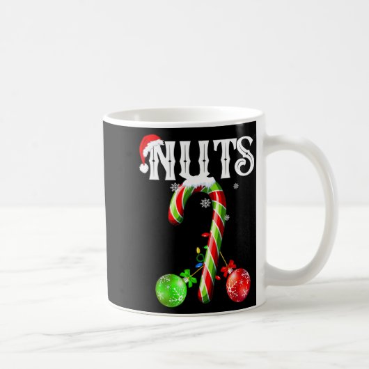 Candy Cane Chest Nuts Couples Funny Chestnuts Xmas Kaffeetasse (Rechts)