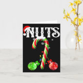 Candy Cane Chest Nuts Couples Funny Chestnuts Xmas Karte (Gelbe Blume)