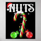 Candy Cane Chest Nuts Couples Funny Chestnuts Xmas Poster (Vorne)