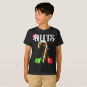 Candy Cane Chest Nuts Couples Funny Chestnuts Xmas T-Shirt (Vorne ganz)