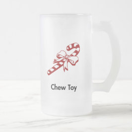 Candy Cane Chew Toy Mattglas Bierglas