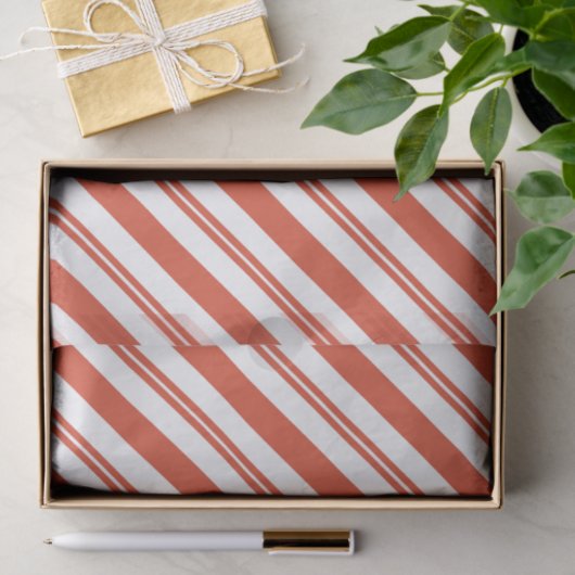 Candy Cane Chorus-Big Stripe Diagonal Seidenpapier (Geschenk)