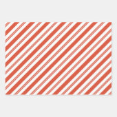 Candy Cane Chorus Diagonal Flat Sheet Set of 3 Geschenkpapier Set (Vorderseite 2)