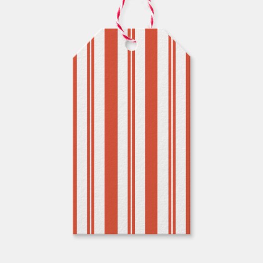 Candy Cane Chorus-Großer Streifen Geschenkanhänger (Vorderseite)