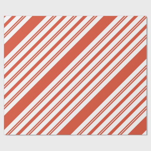 Candy Cane Chorus-Stripe-Diagonal Geschenkpapier (Flach)