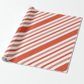 Candy Cane Chorus-Stripe-Diagonal Geschenkpapier (Ungerollt)
