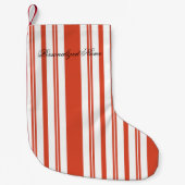 Candy Cane Chorus-Stripe-Verticle Kleiner Weihnachtsstrumpf (Vorderseite)