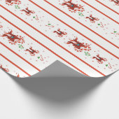 Candy Cane Chorus Wrapping Paper Geschenkpapier (Ecke)