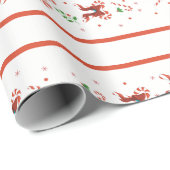 Candy Cane Chorus Wrapping Paper Geschenkpapier (Rolleneckpunkt)