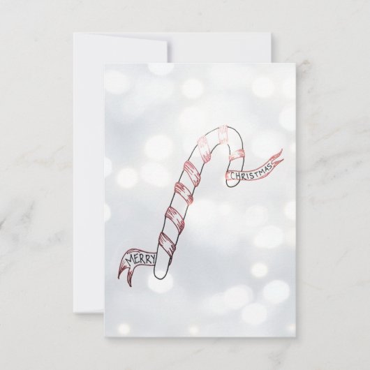 Candy Cane, Christmas 3,5" x 5" Grußkarte Karte (Vorderseite)