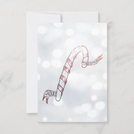 Candy Cane, Christmas 3,5" x 5" Grußkarte Karte