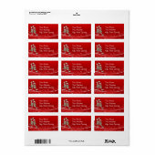 Candy Cane Christmas Adressaufkleber (Vorne)