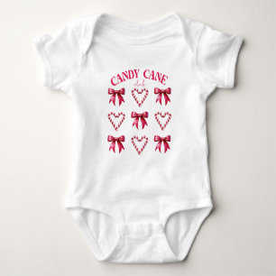 Candy Cane Christmas Baby Strampler