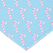 Candy Cane Christmas Blue Tischdecke (Schrägansicht)
