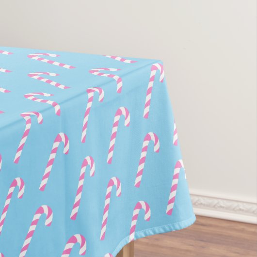 Candy Cane Christmas Blue Tischdecke (Beispiel)