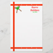 Candy Cane Christmas Briefpapier (Vorderseite)