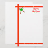 Candy Cane Christmas Briefpapier (Vorne/Hinten)