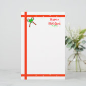 Candy Cane Christmas Briefpapier (Stehend Vorderseite)