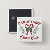 Candy Cane Christmas Cheer Club Coquette Matching Button (Vorne & Hinten)