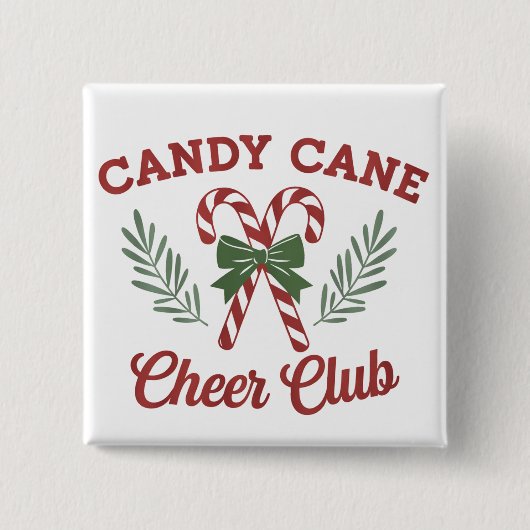 Candy Cane Christmas Cheer Club Coquette Matching Button (Vorderseite)
