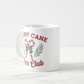 Candy Cane Christmas Cheer Club Coquette Matching Kaffeetasse (Vorderseite Links)