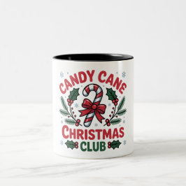 Candy Cane Christmas Club Festive Holiday & Wint Zweifarbige Tasse