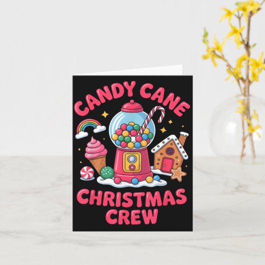Candy Cane Christmas Crew Gumball Gingerbread Pepp Karte (Gelbe Blume)