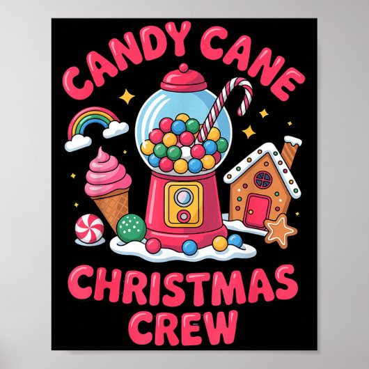 Candy Cane Christmas Crew Gumball Gingerbread Pepp Poster (Vorne)