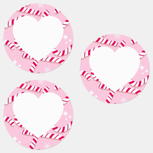 Candy Cane Christmas Etiketten (Gruppe)
