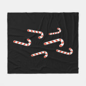 Candy Cane Christmas Fleecedecke (Vorderseite (Horizontal))