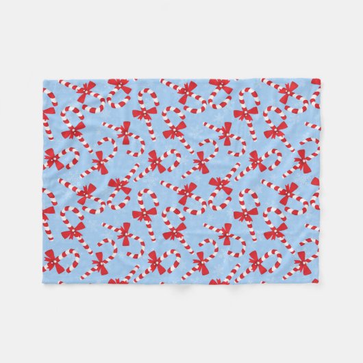 Candy Cane Christmas Fleecedecke (Vorderseite (Horizontal))