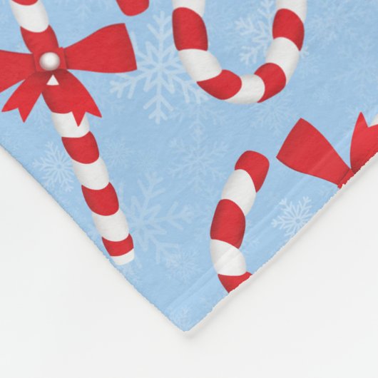 Candy Cane Christmas Fleecedecke (Ecke)