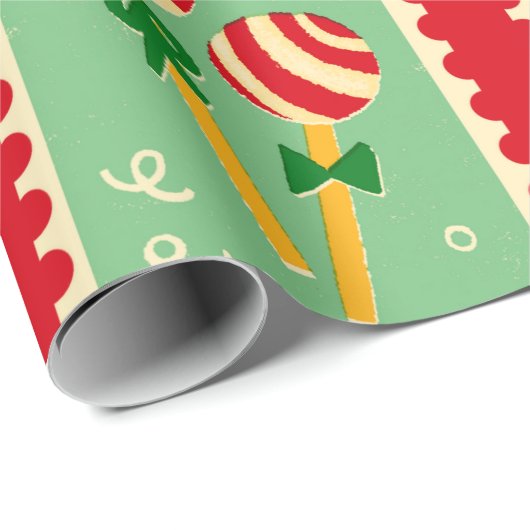 Candy Cane Christmas Geschenkpapier (Rolleneckpunkt)