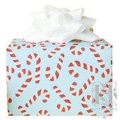 Candy Cane Christmas Gift Wrapping Paper - Blue Geschenkpapier