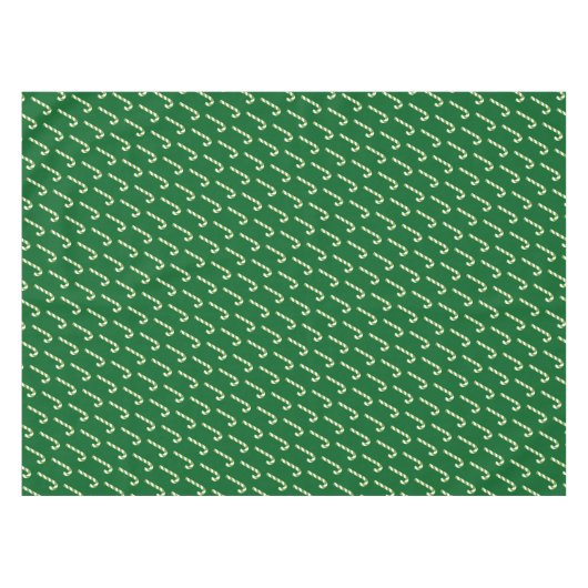 Candy Cane Christmas Green Tischdecke (Vorderseite (Horizontal))