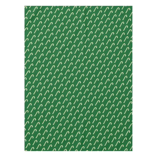 Candy Cane Christmas Green Tischdecke (Vorderseite)
