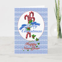 Candy Cane Christmas Grußkarte