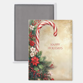 Candy Cane Christmas Holiday Magnet (Vorderseite/Rückseite)