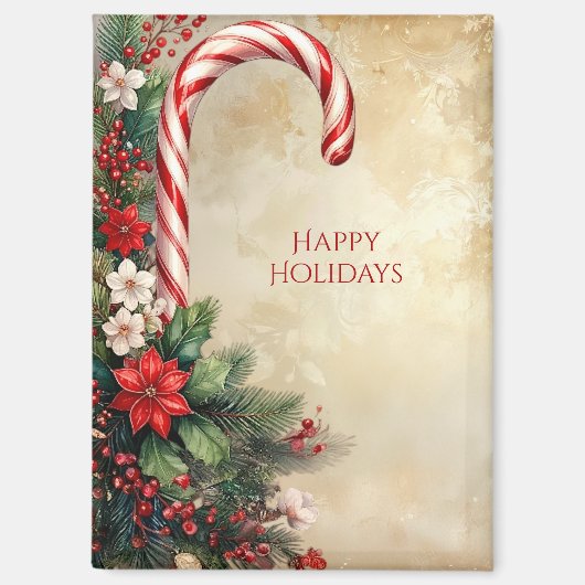 Candy Cane Christmas Holiday Magnet (Vorderseite)